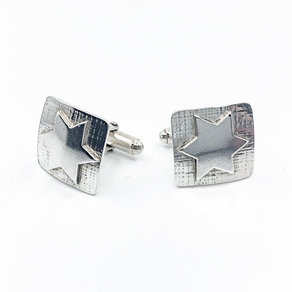 Sterling Star of David Cuff Links