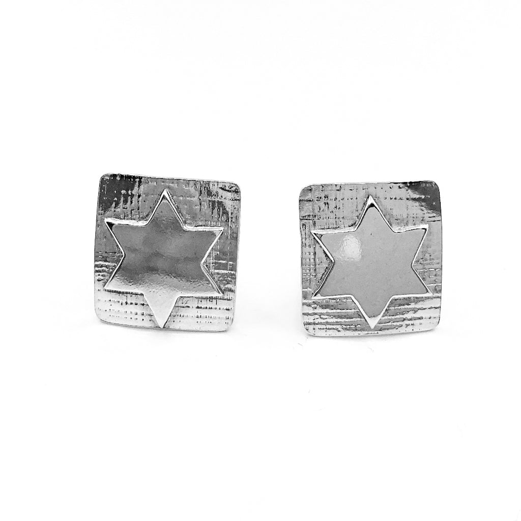 Sterling Star of David Cuff Links