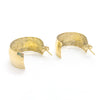 side angle view of 14k Gold Wedding Ring Hoop Earrings by Judie Raiford