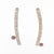 Sterling Short Arch Earrings with Garnet by Judie Raiford
