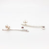 back side view of Sterling Short Arch Earrings with Garnet by Judie Raiford