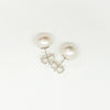 over top view of Extra Large 12mm White Pearl Stud Earrings by Judie Raiford