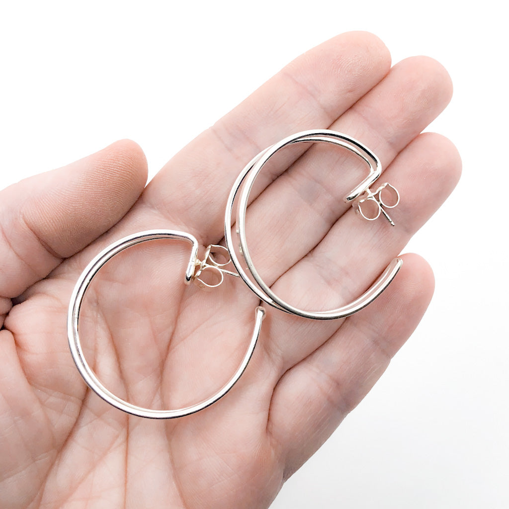 Sterling Looped End Earrings
