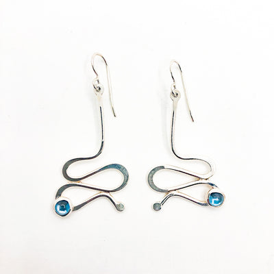 Sterling Touch of Romance Earrings with Blue Topaz