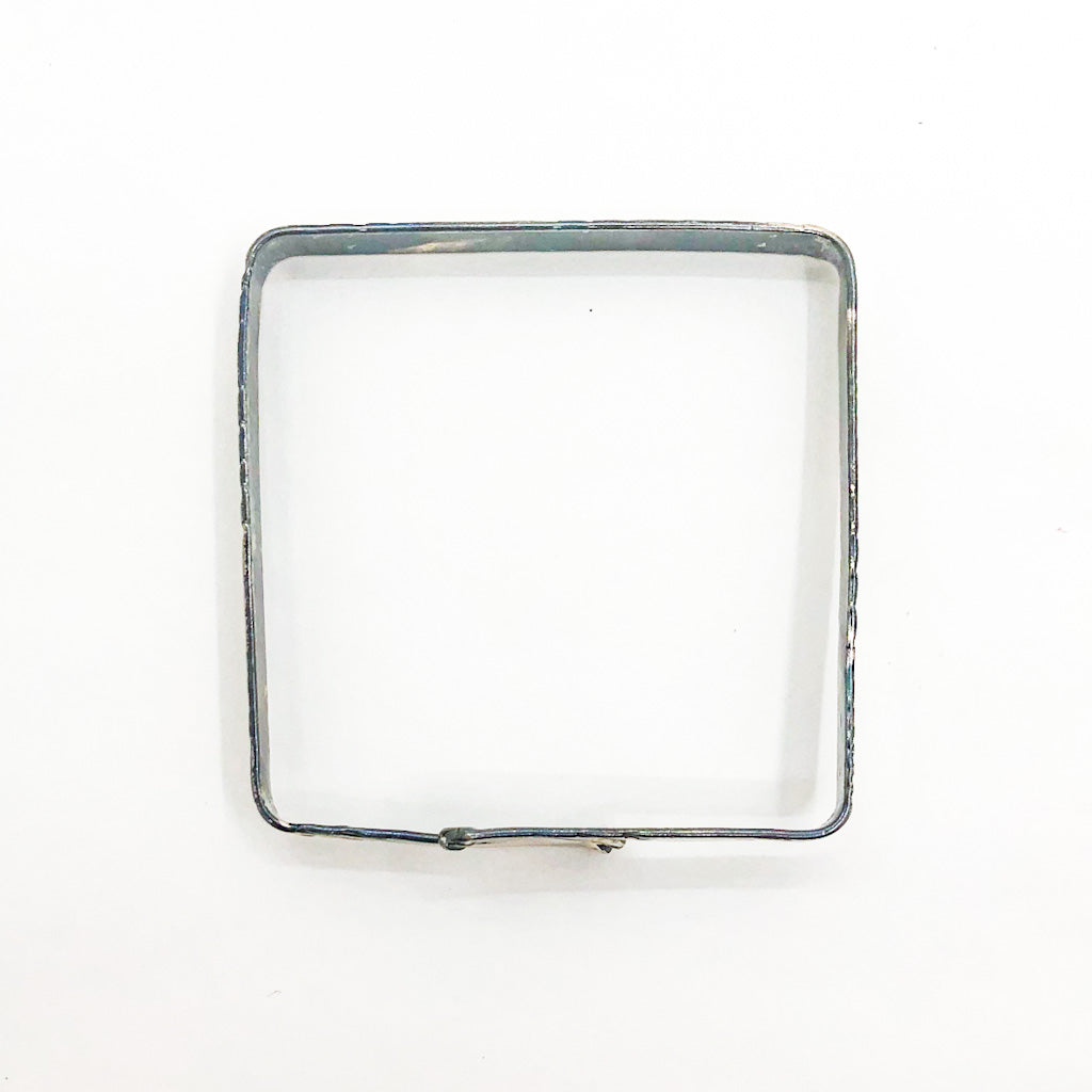 Oxidized Sterling Heavy Square Bangle