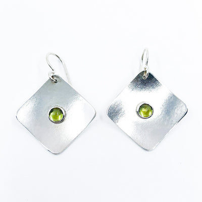 Sterling Non Stick Earrings with Peridot by Judie Raiford