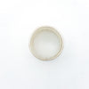 over top view of Sterling Anticlastic X Hammered Ring with 14k Ball by Judie Raiford