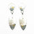 Sterling and 14k Shield Double Textured Earrings by Judie Raiford