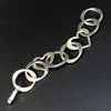 Sterling Extra Large Heart and Circle Bracelet