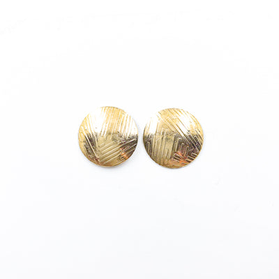 14k Gold Filled Textured Mini Disc Stud Earrings by Judie Raiford