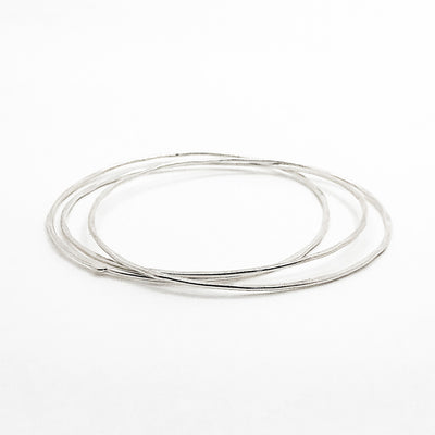 Sterling Skinny 3-Piece Bangle Set