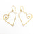 14k Gold Filled Curly Jane Heart Earrings