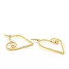 14k Gold Filled Curly Jane Heart Earrings