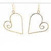 14k Gold Filled Curly Jane Heart Earrings