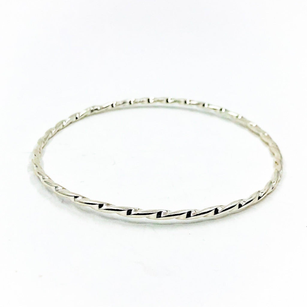 Sterling Double Twist Bangle by Judie Raiford