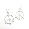 sterling silver Small Hammered Peace Sign Earrings by Judie Raiford