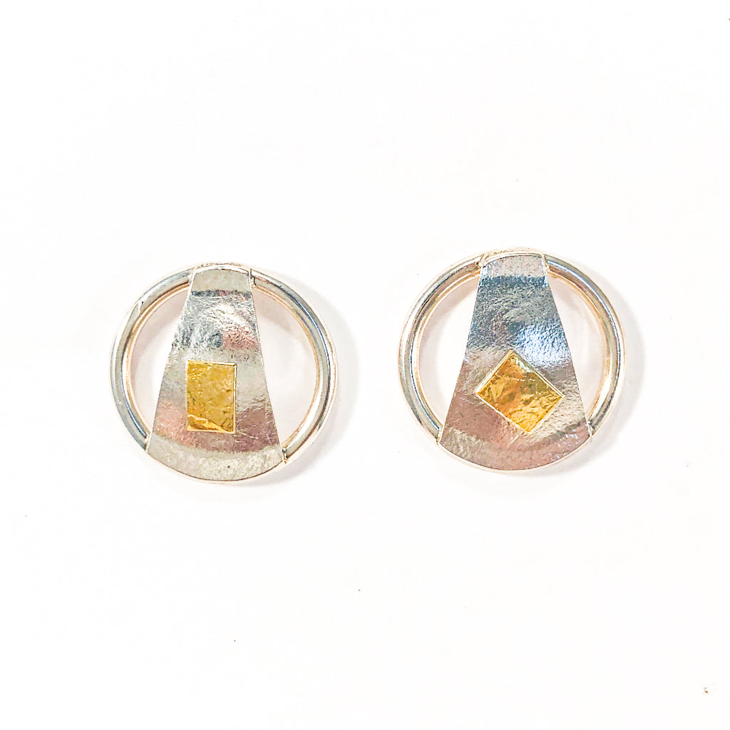 Round Lawa Earrings by Judie Raiford
