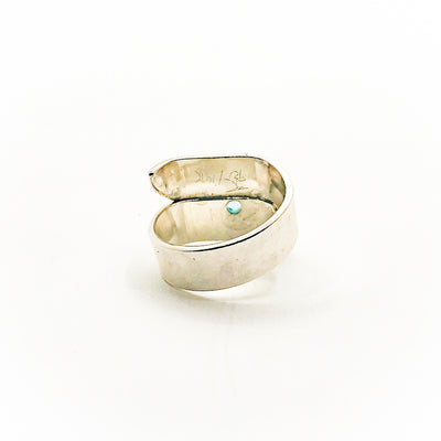 Sterling Overlap Ring with Blue Topaz