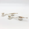 back view of Sterling silver Split Earrings with White Coin Pearl by Judie Raiford