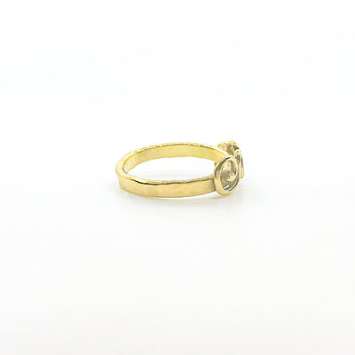 side view of 14k Gold Squiggle Ring by Judie Raiford