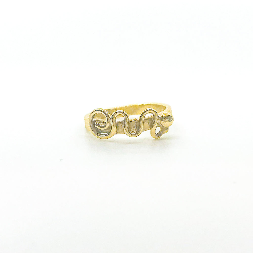14k Gold Squiggle Ring by Judie Raiford