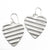 flat lay view of Large Sterling Silver Corrugated Heart Earrings by Judie Raiford