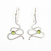 Sterling Touch of Romance Earrings with Peridot by Judie Raiford