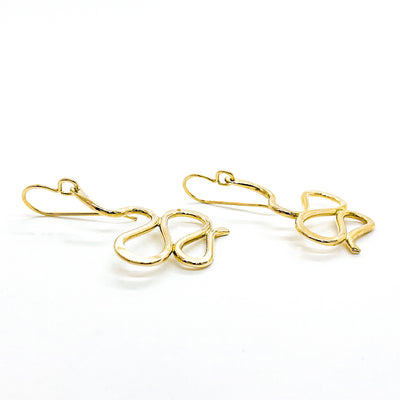 side angle view of 14k Gold Filled Touch of Romance Earrings by Judie Raiford