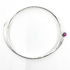 Sterling Naught Bangle with Garnet Cabochons by Judie Raiford