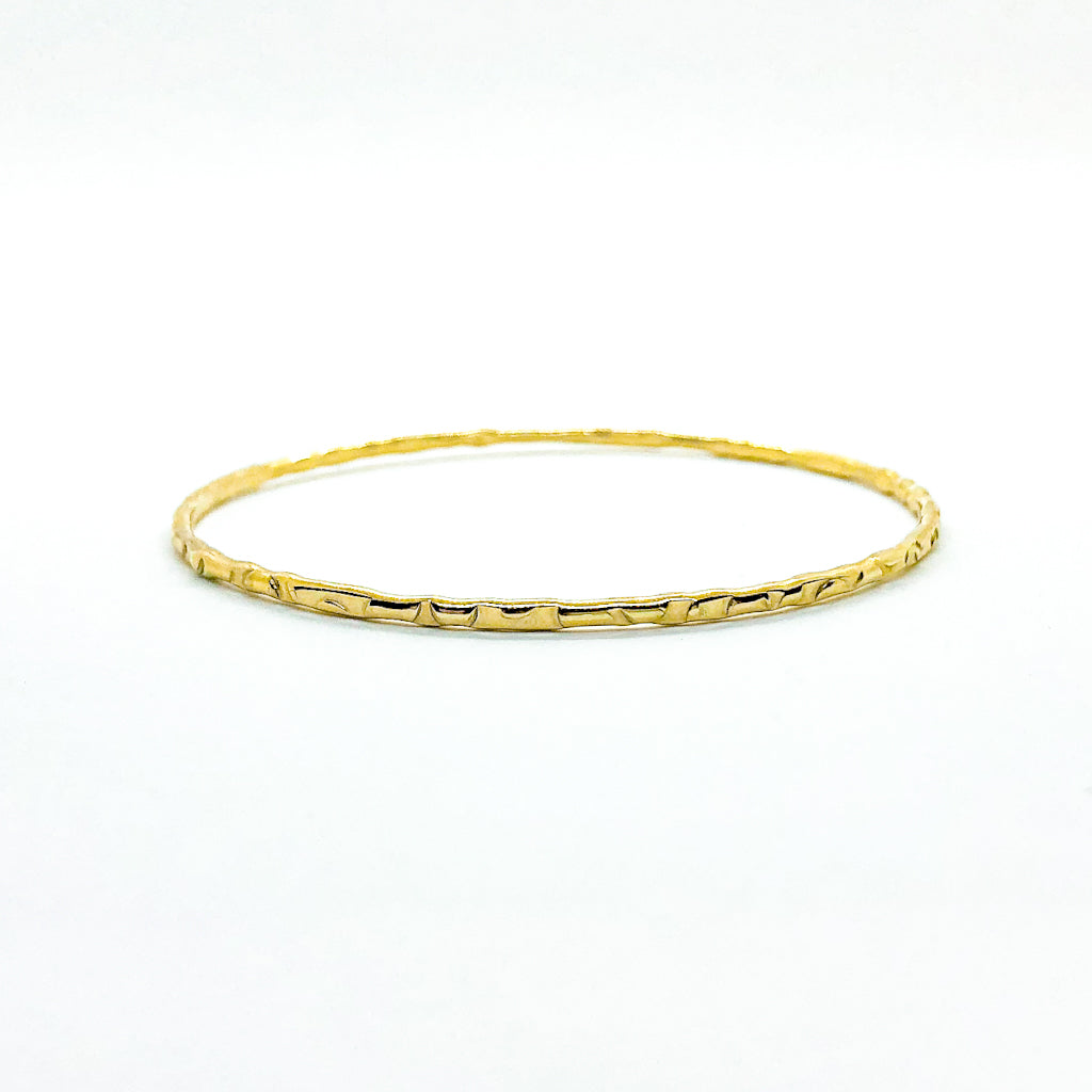 14k Gold Filled Bubble Texture Bangle by Judie Raiford