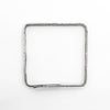 Oxidized Sterling Overlap Square Hammered Bangle