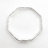 over top view of Sterling Heavy Octagon Bangle by Judie Raiford
