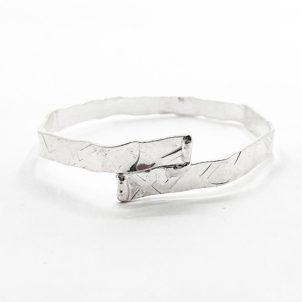 Sterling Heavy Octagon Bangle by Judie Raiford