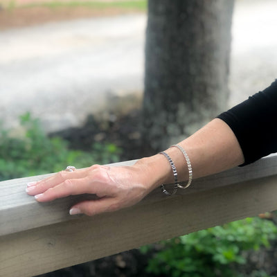 Corrugated Sterling Bangle