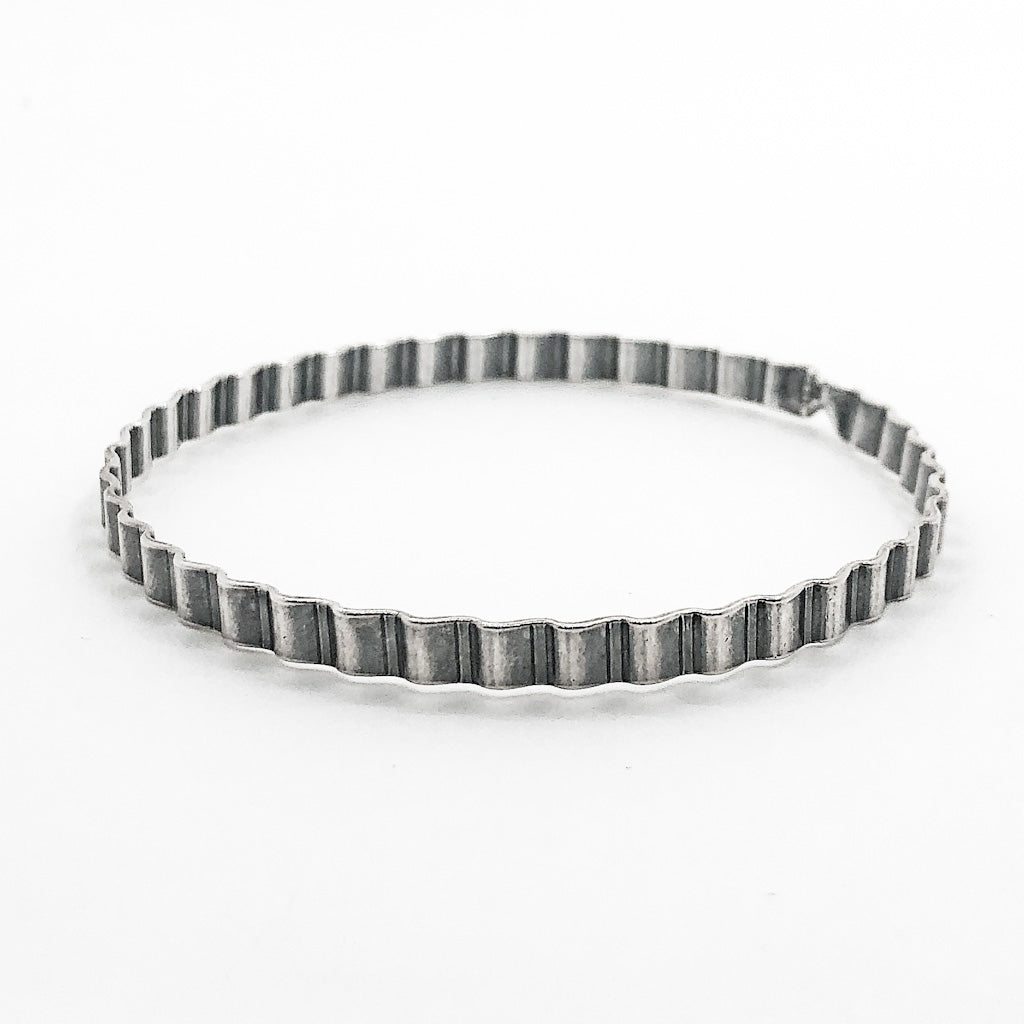 Corrugated Sterling Bangle