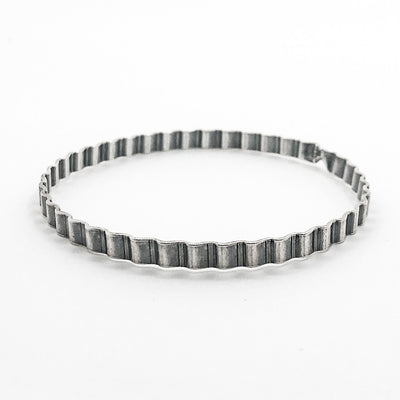 Corrugated Sterling Bangle