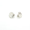 angle view of sterling silver Corrugated Post Earrings by Judie Raiford