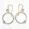 Sterling Pluto Earrings with Blue Topaz by Judie Raiford