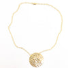 14k Gold Filled Ball Pein Flat Disc Lynne Necklace by Judie Raiford