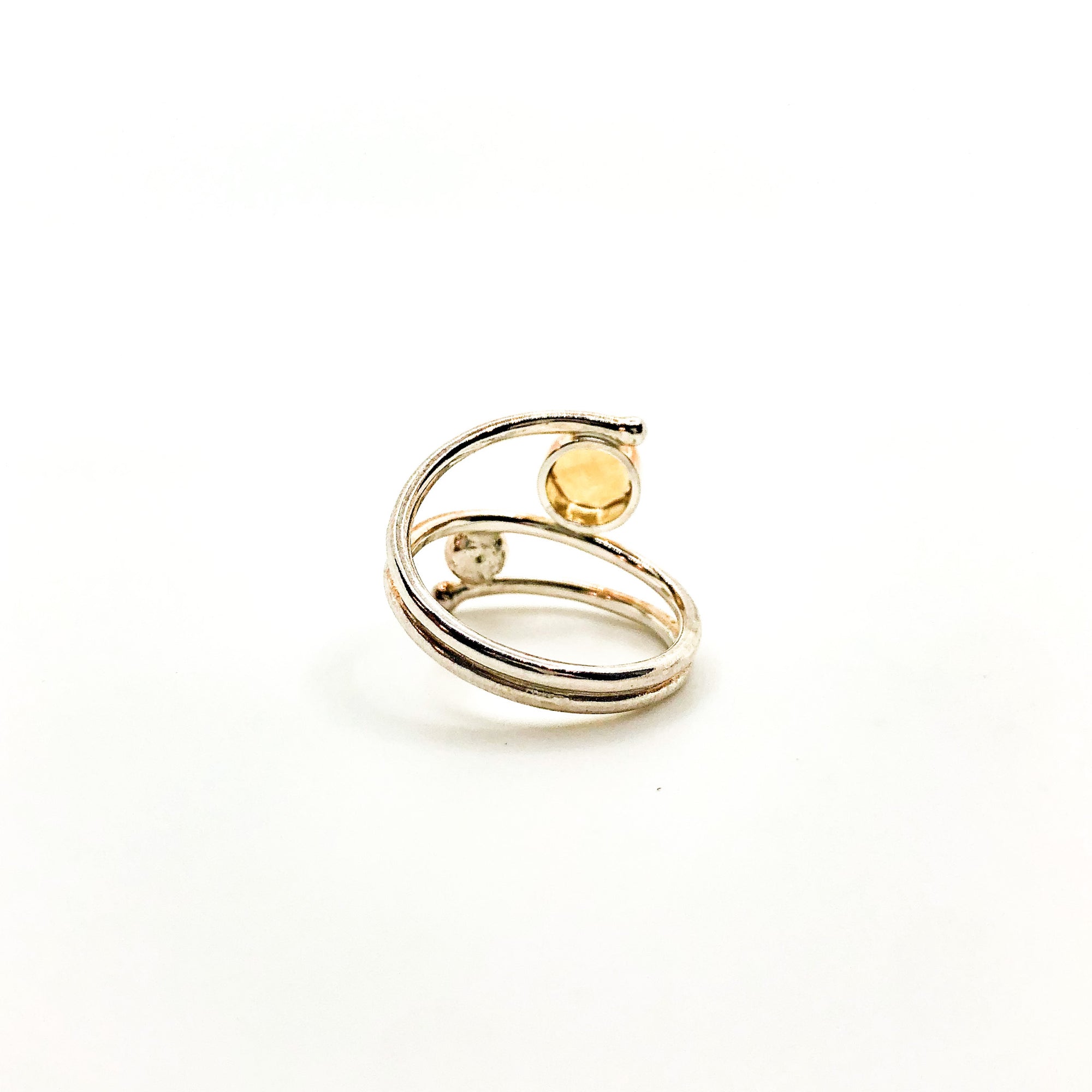 Sterling Bypass Ring with Citrine