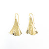 14k Gold Filled Ginkgo Ra Ra Earrings by Judie Raiford