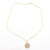 14k Gold Filled Ball Pein Mini Flat Circle Disc Necklace by Judie Raiford