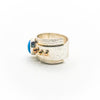 Sterling and 14k Gold Turkish Delight Ring with Blue Topaz