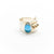Sterling and 14k Gold Turkish Delight Ring with Blue Topaz