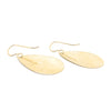 back angle view of 14k Gold Filled Mom's Hammer Flat Pear Earrings by Judie Raiford