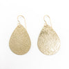 14k Gold Filled Mom's Hammer Flat Pear Earrings by Judie Raiford