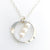 Large Naught Necklace with 3 White Pearls by Judie Raiford