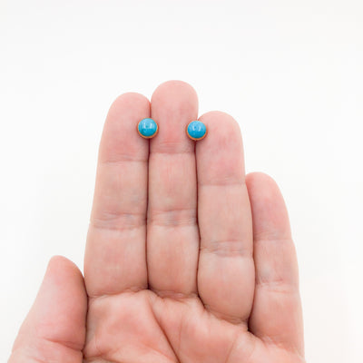 14k Gold Filled Turquoise Stud Earrings