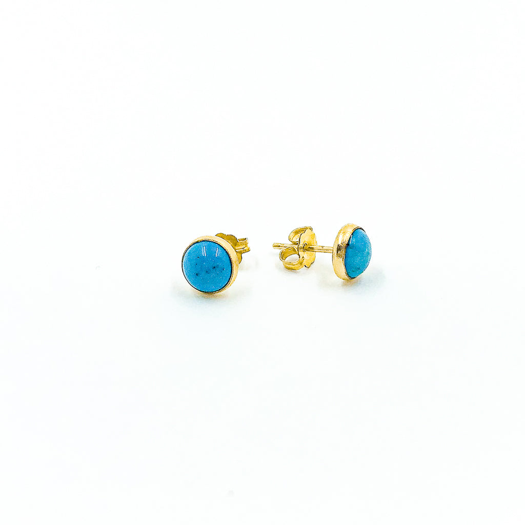 14k Gold Filled Turquoise Stud Earrings