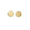14k Gold Filled Textured Circle Stud Earrings by Judie Raiford